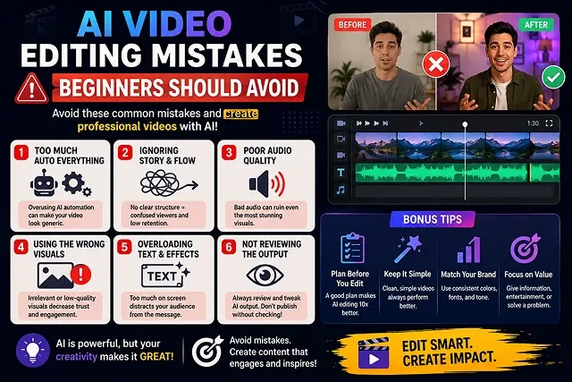 AI Video Editing Mistakes Beginners Should Avoid