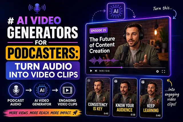 AI Video Generators for Podcasters: Turn Audio Into Video Clips