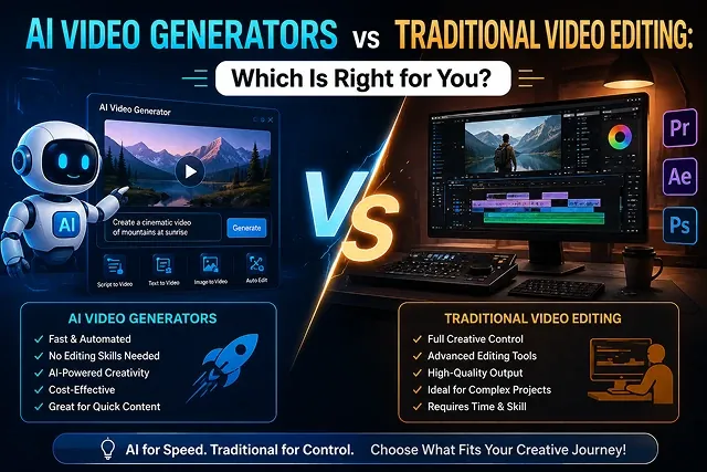 AI Video Generators vs Traditional Video Editing: Which Is Right for You?
