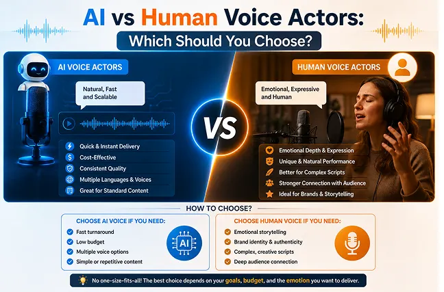 AI vs Human Voice Actors: Which Should You Choose?