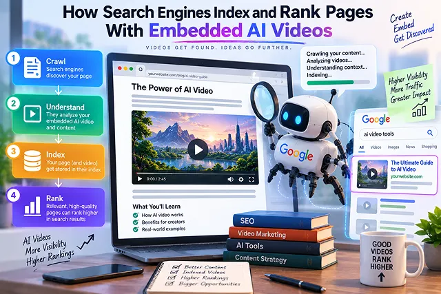 How Search Engines Index and Rank Pages With Embedded AI Videos