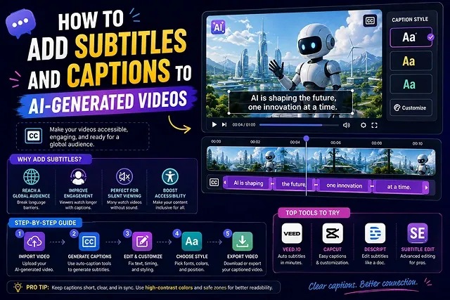 How to Add Subtitles and Captions to AI-Generated Videos