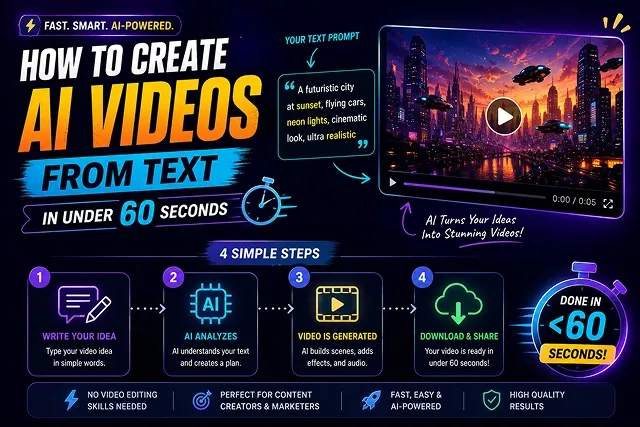 How to Create AI Videos From Text in Under 60 Seconds
