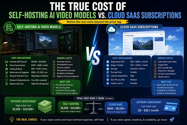 The True Cost of Self-Hosting AI Video Models vs. Cloud SaaS Subscriptions